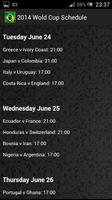 2014 World Cup Schedule FULL تصوير الشاشة 2