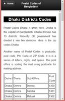 2 Schermata Polstal Codes of Bangladesh