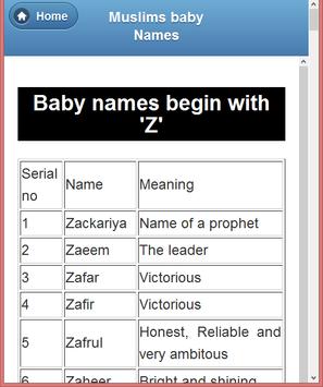 Muslim Child  Names (A-Z) screenshot 22