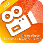 Crazy Photo to Video Maker & Editor icône