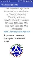 Chemistry Notes Info capture d'écran 1