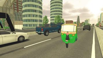 Modern Rickshaw Drive-City Tuk Tuk Rickshaw game captura de pantalla 1