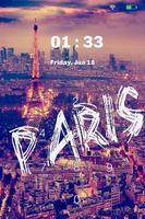 Paris Eiffel Tower Lock Screen Affiche