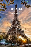 Paris Eiffel Tower Lock Screen capture d'écran 1