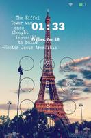 Paris Eiffel Tower Lock Screen captura de pantalla 2