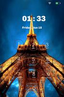 Paris Eiffel Tower Lock Screen capture d'écran 3