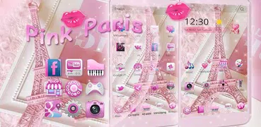 粉色埃菲爾鐵塔主題   巴黎鐵塔高清壁紙+粉色巴黎之夢桌面