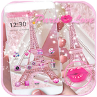 Theme Pink Paris Eiffel Tower icon