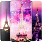墙纸：巴黎的艾菲尔铁塔，城市的灯光， girly 图标