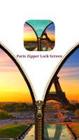 Paris Zipper Lock Screen Affiche
