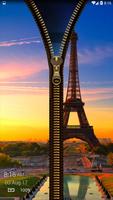 Paris Zipper Lock Screen تصوير الشاشة 3