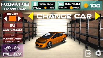 Parking Honda Civic Simulator Games 2018 تصوير الشاشة 3