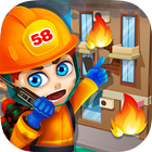Super Kids Fireman Rescue Game أيقونة