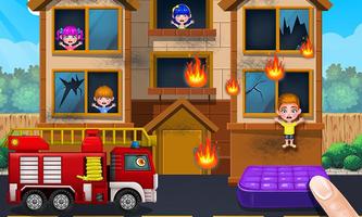 Baby Kitty Fireman: Hero Game स्क्रीनशॉट 1