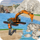 Wasser Surfer Bagger Kran 3D:  Zeichen