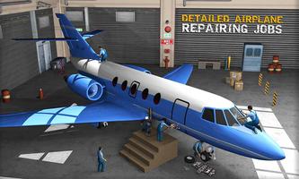 Air plane Mechanic Workshop پوسٹر