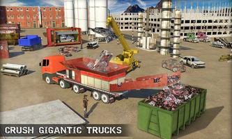 Tugurio camion trituradora - Dump Truck Crusher 3D captura de pantalla 2