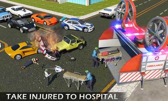 Copter Car Ambulance Sim 3d screenshot 1