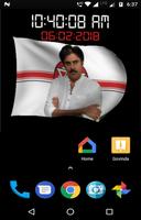Pawan Kalyan Flag Live Wallpapers - Janasena imagem de tela 2