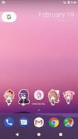 Doki Doki Sticker Widgets Affiche