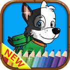 Paw Pups Patrol Paint Coloring icône