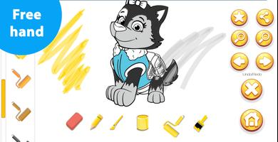 Paw Pups Patrol Paint Coloring screenshot 1