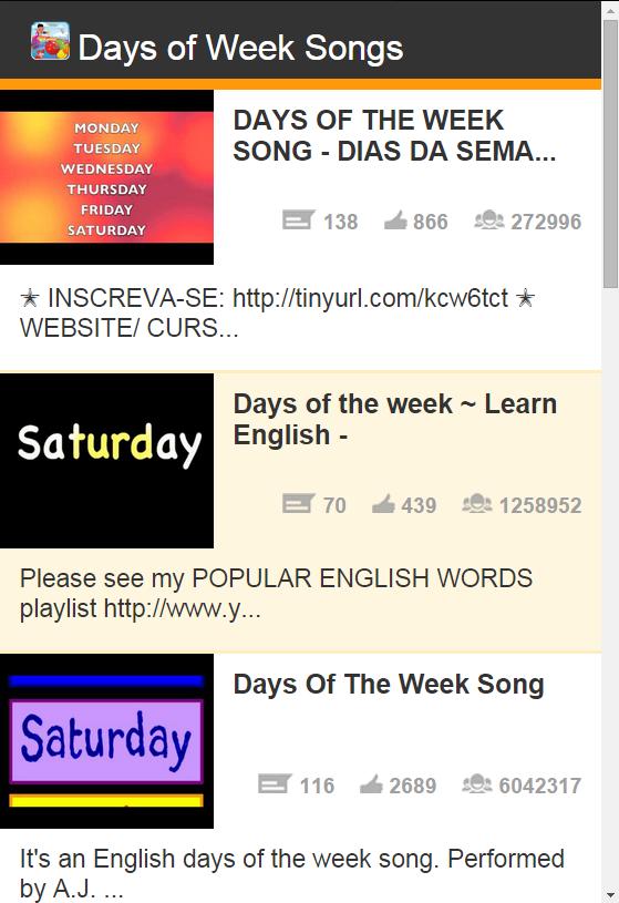 Описание для Days Of The Week Song For Kids.