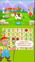 Match 3 Farm Animal Fun For Kids تصوير الشاشة 1