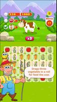 Match 3 Farm Animal Fun For Kids capture d'écran 2
