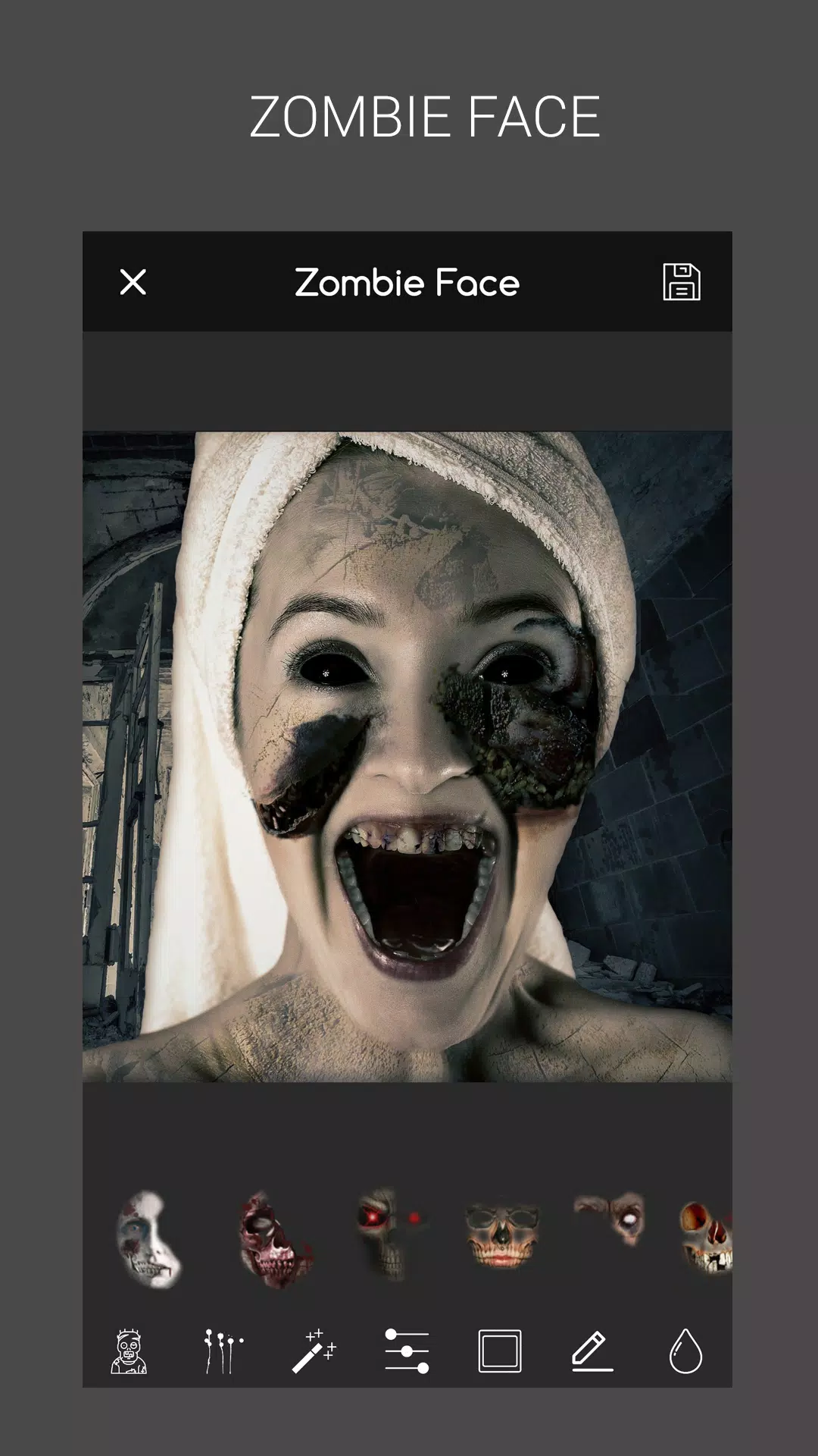 Zombie Booth Scary Face Photo on the App Store