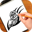 How to Draw Flower Tattoo