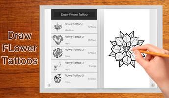 How to Draw Flower Tattoo Affiche