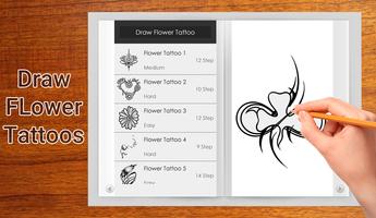 How to Draw Flower Tattoo capture d'écran 1