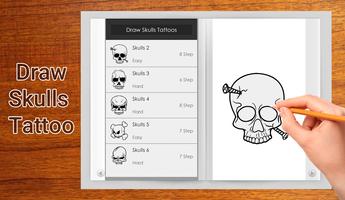 How to Draw Skulls Tattoo الملصق