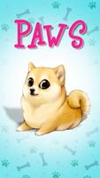 Cute Dog Paw Theme plakat