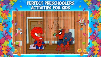 Spider Patrol Superhero Jigsaw Puzzle - Kids Game screenshot 1