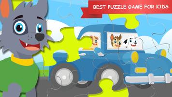 PAW Puppy Car Puzzle Affiche