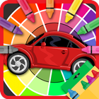 The Car Race Coloring Book. Painting Game. icône