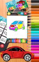 The Car Race Coloring Book. Painting Game. Affiche