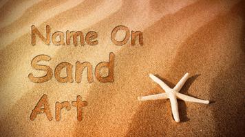 Name Art On Sand : Write Text on Sand پوسٹر
