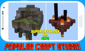 Super SkyBlock Map for MCPE poster