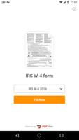 W-4 PDF tax Form for IRS पोस्टर