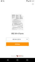 W-4 PDF tax Form for IRS plakat