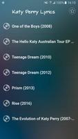 Katy Perry Lyrics - Top Hit پوسٹر