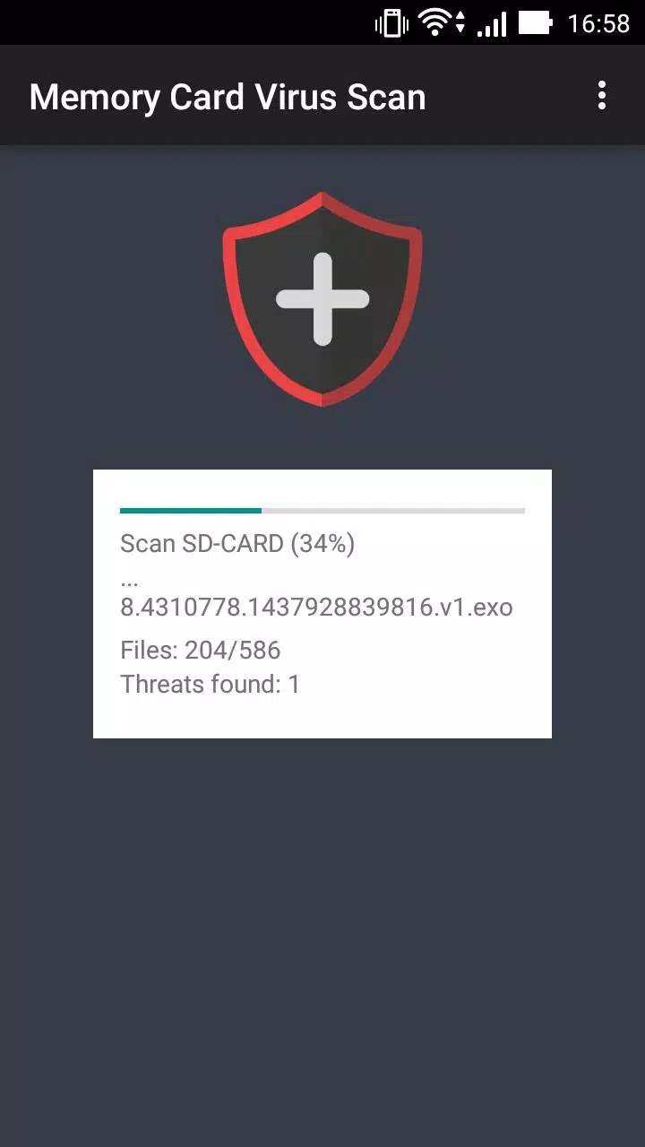 Antivirus scan memory card