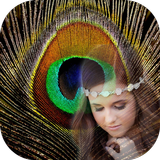 Peacock Feathers Photo Frame आइकन