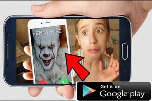 Instant Video Call Pennywise: Simulation Cartaz
