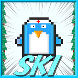 Penguin skiing game