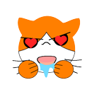 酷符號可愛的橙色小貓表情包 APK