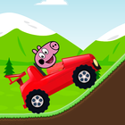 Red Pepa Pig Car-icoon